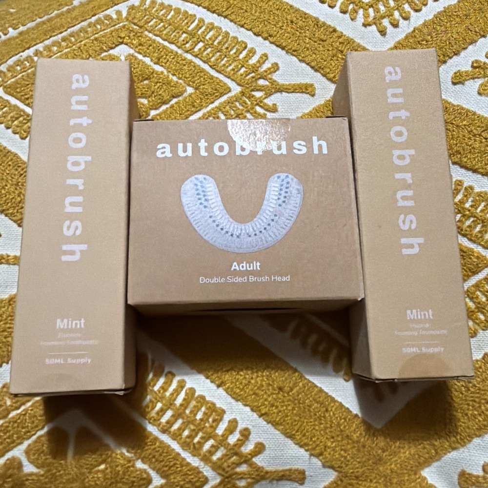 Autobrush Adult Brush Head Replacement, Double-Sided Soft Bristles 2 Toothpaste